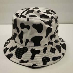 3 For $24 NWOT Adult Unisex Black and White Cow Print Bucket Hat